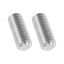 2Pcs Fully Threaded Rod & Studs, M20 x 50mm Long Threaded Screw, 2.5mm Thread Pitch, 304 Stainless Steel Right Hand Thread Bar Studs for Furniture Machinery Assembly