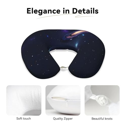 Almohada cervical de poliéster negra para viaje miniatura 4