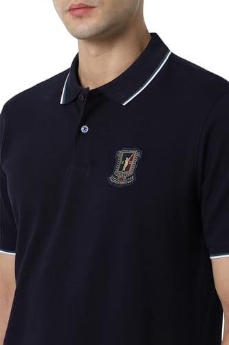 Image of Peter England Men's Cotton Blend Regular Fit T-Shirt