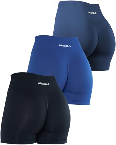 Image of AUROLA Dream Collection Women Workout Shorts High Waist Gym Shorts, Scrunch Butt Seamless Athletic Shorts