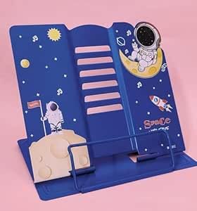 Blue Metal Book Stand Adjustable Reading Stand Book Holder for Study and Desk Use-image-13