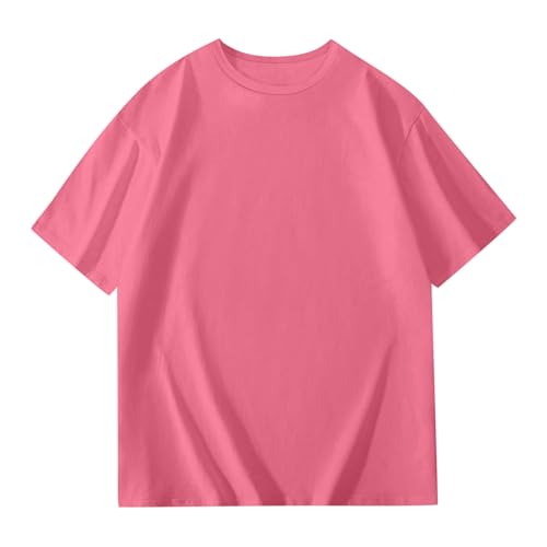 Girls Oversized T Shirts Dressy Casual Summer Tops Loose Fit Crewneck Short Sleeve Basic Tees Workout Blouse 3-14Years4