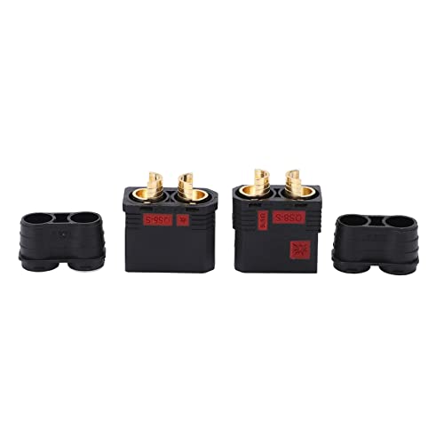 Set Connettori QS8-S Maschio e Femmina, Antiscintilla Alta Corrente 130A-200A 600V con Contatti in Rame Placcato Oro 8mm per Droni, Modelli RC, E-Bike