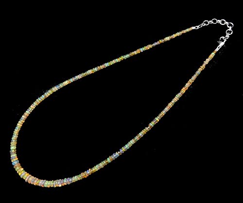 Image of Natural Rainbow Gemstone Beaded Necklace for Women | Healing Crystal Stone Jewelry | Handmade Trendy Necklace Gift for Women & Girls