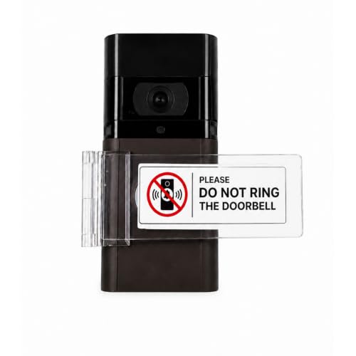 Image of Do Not Ring Doorbell Sign,Acrylic No Soliciting Reminder,2 Pack