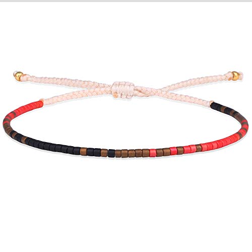 KELITCH Boho-color Crystal Shell Beaded Friendship Bracelets Handmade Strand Bracelet Bangles Jewelry For Summer