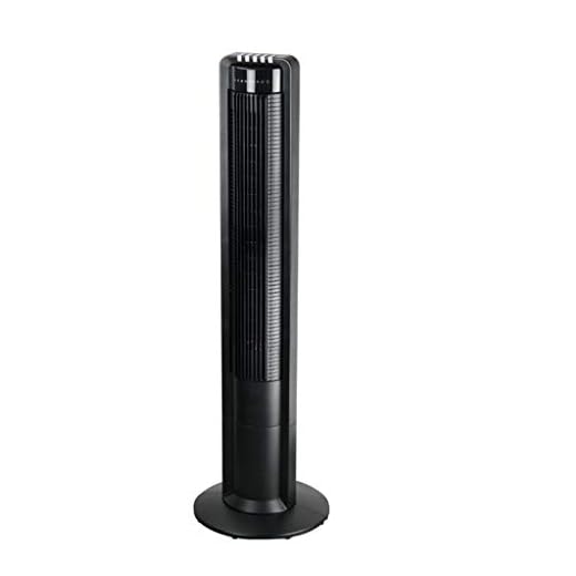 DS oscillerande bärbar tornfläkt med tyst fjärrkontroll, stående fläkt luftkonditionering torn fläkt 3 vindhastigheter 3 för hem och kontor (svart, 108 cm)