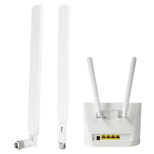 Antena WiFi, Antenna 4G LTE SMA Maschio Bianca 10dBi, Doble Banda WiFi para PC 700-960MHz 10DBI para Enrutador Tarjeta de Red Inalámbrica Adaptador Cámara IP de Seguridad Monitor