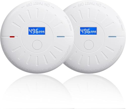 2-Pack 10-Year Battery Smoke & CO Detectors for Home