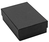 Se venden en paquetes de 100 100 Unidades Negro Mate Color algodón Relleno cartón Cajas de Joyería 3,25 x 2,25 x 1 cm (100) # 32 por RJ Pantallas