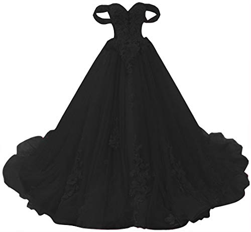 Emmani-Womens-Off-The-Shoulder-Sweet-16-Quinceanera-Dresses-Lace-Long-Prom-Ball-Gowns-Black