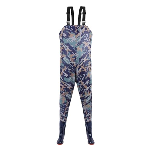 Omuvoa Vadeadores de pesca impermeables para hombres y mujeres, vadeadores de pecho con botas, ropa de pesca e impermeables, overoles transpirables para mosca, gruesa, pesca de carpa, caza, jardinería