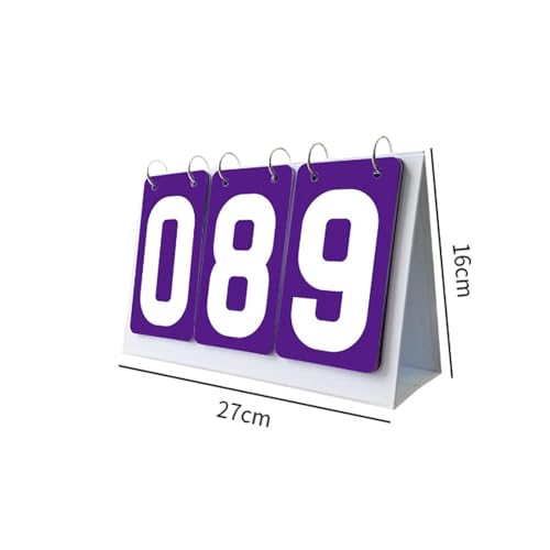 Marcador deportivo manual 3 dígitos morado de sobremesa miniatura 4