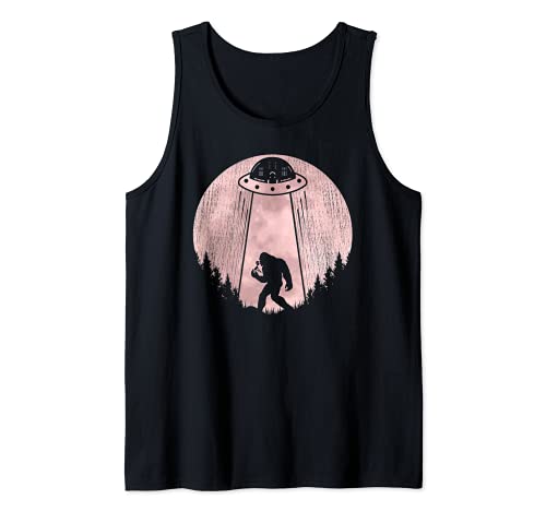 Bigfoot Ufo Abduction! Lustiger Sasquatch mit Alien Tank Top