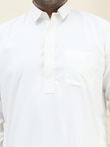 Image of SOJANYA Men Cotton Blend Solid Kurta Salwar Set