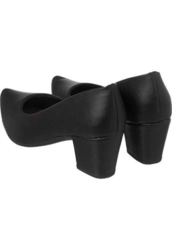 Scarpin Sacolei Salto Quadrado Santorini Preto (croco, 35)