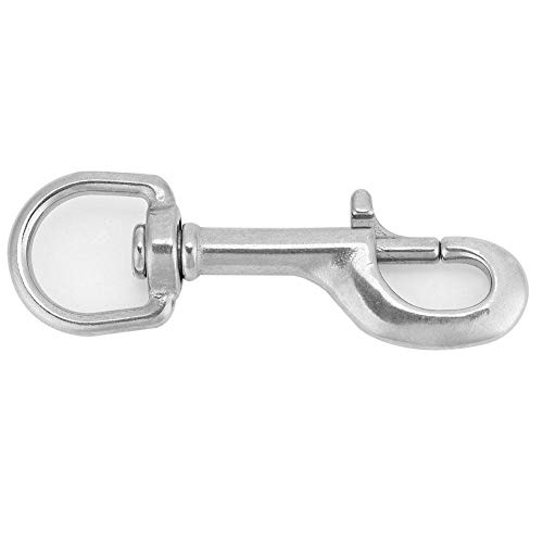 Dingln Diving Hook, 316 Stainless Steel Snap-Screw Hook Durable Spring Scuba Diving Buckle Diving Accessory (90MM, White) - Image 4