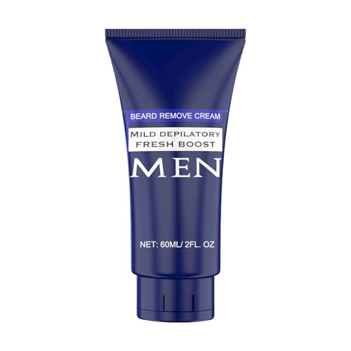 GTFYUDGH Crema Depilatoria para Piel Sensible | 60ml Crema Depilatoria para Vello Corporal Masculino No Deseado | Eliminación Facial y Afeitado para Brazos Espalda Pecho Zona Íntima | Piel Sensible