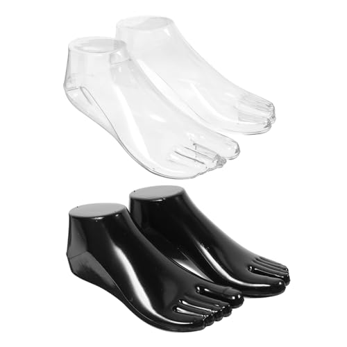 VILLCASE 2Pairs Foot Mannequin Model for Socks and Shoes Thickened Display Model for Storage Fits Various Shoe Essential Sock Model Display