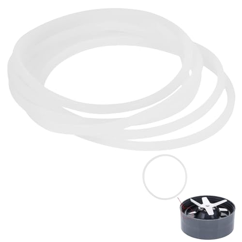 Conjunto de 6 Juntas de Repuesto para Licuadora, Junta de Hoja Batidora, 8,4 cm de Diámetro, Junta para Batidora, Compatibles con Magic Bullet Original 250W Hoja en Cruz o Plana, Color Blanco