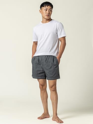 Image of DAMENSCH Regular Fit Solid 100% Soft & Durable Cotton Boxer Shorts Dual Pockets Anti-Bacterial Moisture Wicking Microfibre Waistband Ultra-Light Boxers for Men