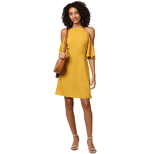 Image of Harpa Women's Polyester Fit and Flare Knee-Length Dress Pack of 1