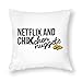 Funda de cojín decorativa con diseño de Netflix y Chicken Nuggets de 45 x 45 cm, de algodón, con cremallera oculta, muy suave, para sofá, cama, dormitorio, oficina, coche