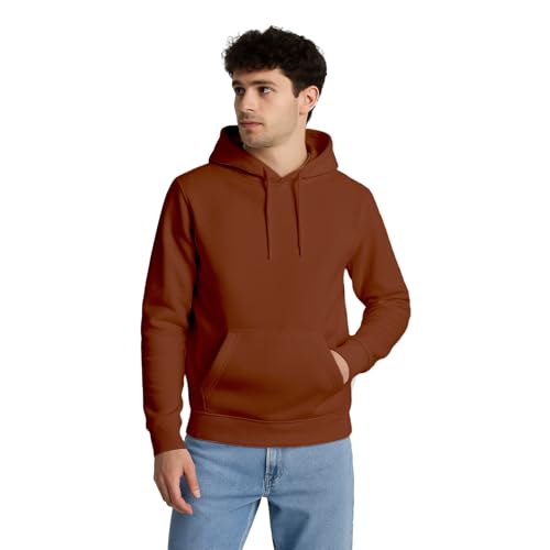Image of Nobero Hoodies for Man | 280 GSM Rich Cotton Fleece Solid Hooded Full Sleeve Sweatshirt for Man | Stylish Casual Wear Winter Hoodies for Men