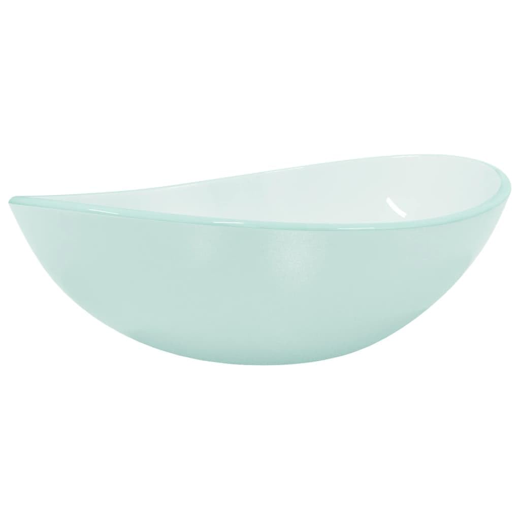 Vidaxl (Frosted) Basin Tempered Glass Bathroom Sink Basin Plumbing Fixture Multi Colours