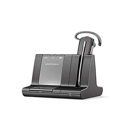 Plantronics DECT-Mono-Headset 'Savi W8240' konvertibel, mit Basisstation, Überkopfbügel + Nackenbügel und Ohrhaken, SoundGuard, Schwarz