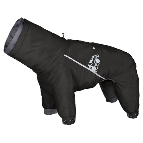 Hurtta Mudventure Overall ECO, Hunderegenmantel, Wasserdicht (Raven, 40M)