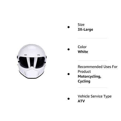 Crg Full-Face Motorcycle Street Bike Fiberglass Helmet Dot Certified Atv-1 - Parent (Small White) #TOP7