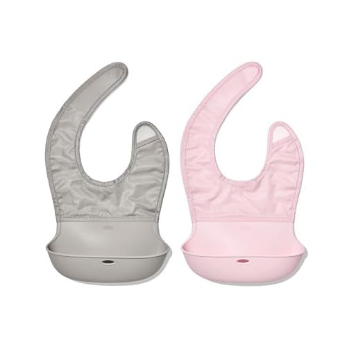 OXO Tot Roll-Up Bib – 2 Pack – Drizzle and Blossom