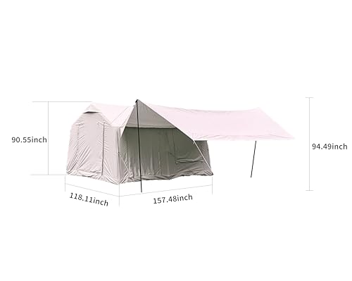 Carpa inflable para camping 9.8x13ft para 6 personas miniatura 2