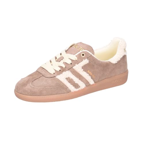 Sneakers Cloud 606 Fur Beige de ante marrón Castagno para un look streetwear de invierno