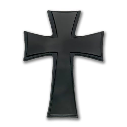 Emblema de cruz cristiana acabado opaco de alta densidad y relieve premium para todo coche