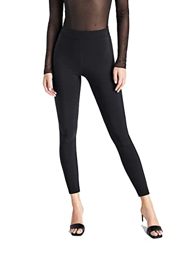 Leggings Sportivi Capri a Vita Alta Donna Made in Italy (Nero, 44 M IT Donna 42 EU)