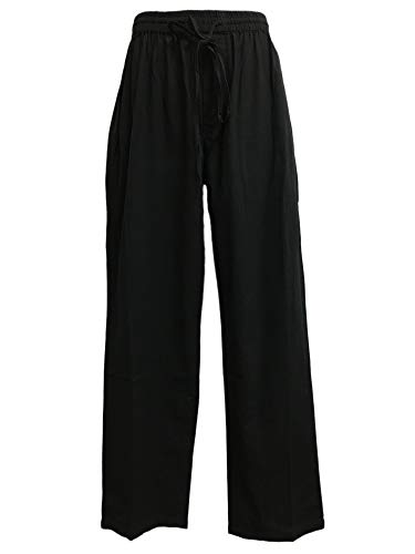 Men's Drawstring/Elastic Waist Yogi Yoga Indian Cotton Casual Long Pants