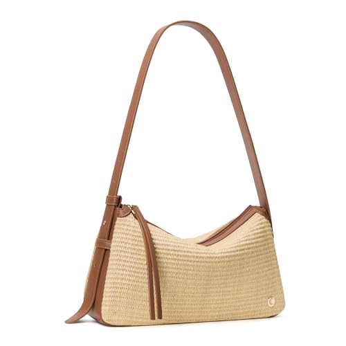 Image of CLUCI Summer Purses for Women, Cute Straw Bag, Beach Shoulder Bag, Woven Handbags with Adjustable Wide Shoulder Strap