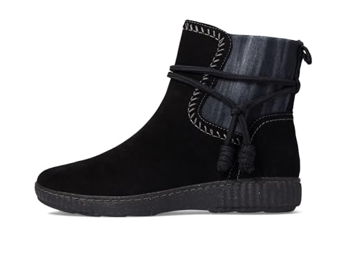 Clarks Women's Caroline Lily Mid Calf Boot, Black Suede, 9
