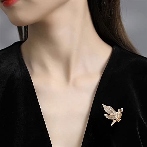 Broche à la mode en forme de pigeon pour réveillon et bureau