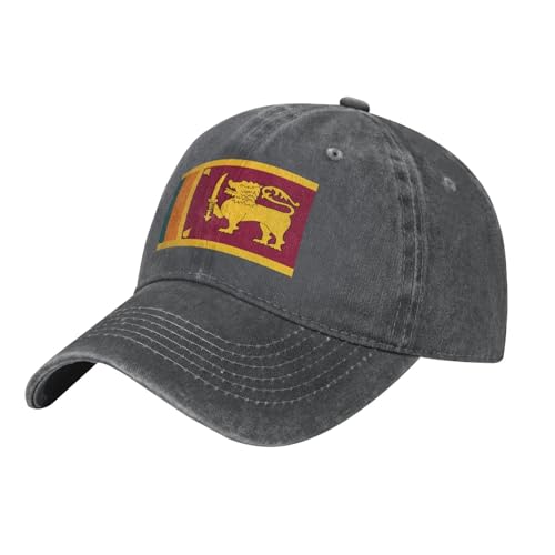 YYHWHJDE Casquette de baseball noire pour adulte avec imprimé drapeau du Sri Lanka pour homme et femme Confort réglable, Bruyère profonde, taille unique