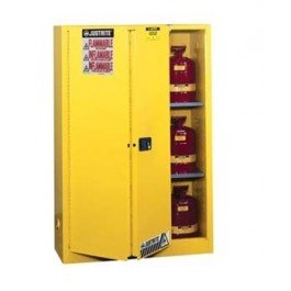 Justrite 894580 Flammable Storage Safety Cabinet 45 Gallon Capacity, Sliding Door