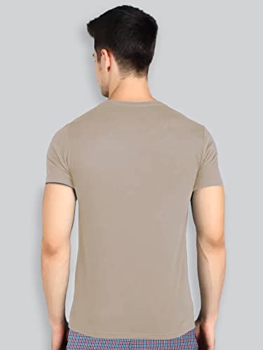Image of Lux Nitro Men's Solid Modern Fit Round Neck T-Shirt KELP