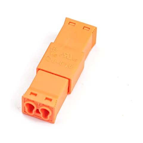 2 in 2 Out Male-Female Connector, Lever Wire Nut Connectors, Quick Wiring Cable Connector Push-in Conductor Terminal Block (2 in 2 Out) 2 Pack Cover