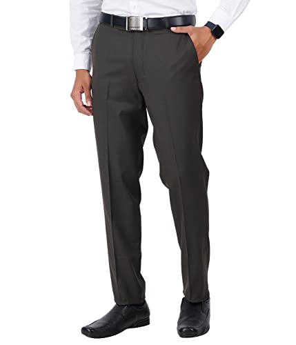 Image of Mc Henry Men's Regular Fit Wrinkle Free Stretchable Formal Trousers for Men