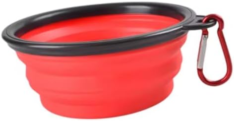 Comedouro E Bebedouro Para Pet 350ml Portátil Dobrável Retrátil T...