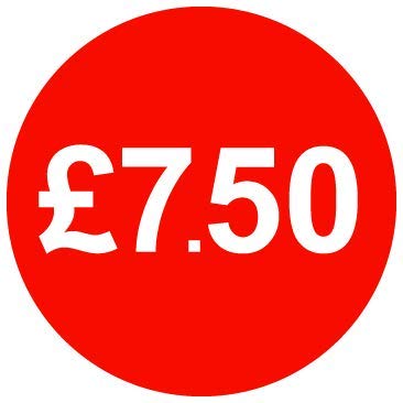 £ Red Price Stickers - 30mm - £7.50, 100 — image 1