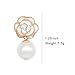 Gold Camellia Flower Pearl Drop Earrings – Elegant Designer-Inspired Dangle Earrings for Women Gift