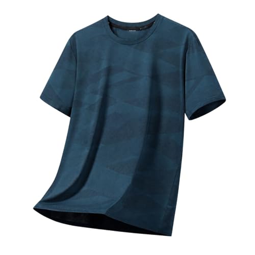 T-shirt imprimé Big & Tall pour homme, manches courtes running décontracté